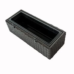 C-Hopetree Hanging Window Box – Deck Railing Planter For Outdoor Pot Plants Or Flowers – 1 Pot