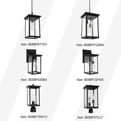 TODOLUZ 3-Lights Outdoor Post Porch Lantern Light Fixture With Clear Glass, Exterior Post Lighting In Black Finish For… -Garden Supply Store 41vzfAWHSRL