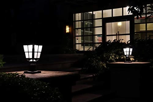 Kemeco ST4311AQ LED Cast Aluminum Solar Post Light Fixture With 3-Inch Fitter Base For Outdoor Garden Post Pole Mount 6 Kemeco ST4311AQ LED Cast Aluminum Solar Post Light Fixture With 3-Inch Fitter Base For Outdoor Garden Post Pole Mount - Image 6