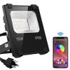 LED Flood Light Outdoor 40W 4000LM, Bluetooth Floodlight With APP Control, RGB Color Changing – Warm White -Timing…