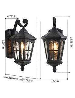 GYDZ Post Light Outdoor With 3-Inch Pier Mount Base, 17”H Exterior Post Light Fixture,Waterproof IP65 Classic Die Cast… -Garden Supply Store 41xIXV67kcL