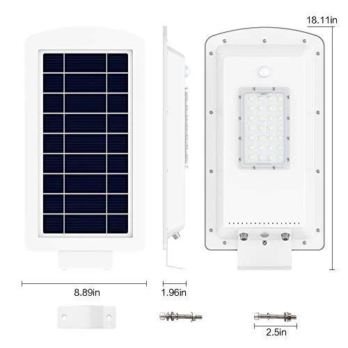TENKOO LED Solar Street Light Wall Garden Lights, 15W All In One With Motion Sensor Waterproof IP65 Super Bright… 4 TENKOO LED Solar Street Light Wall Garden Lights, 15W All In One With Motion Sensor Waterproof IP65 Super Bright… - Image 4