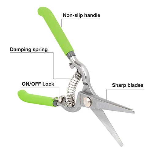 WORKPRO 2-Piece Pruning Shears Set, 8″ Bypass Garden Shears And 8” Handing Pruner With Steel Straight Blade For Flowers, Small Gardens 2 WORKPRO 2-Piece Pruning Shears Set, 8″ Bypass Garden Shears And 8” Handing Pruner With Steel Straight Blade For Flowers, Small Gardens - Image 2
