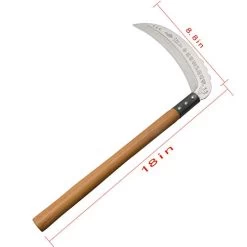 KEYI Steel Grass Sickle,Clearing Sickle, Steel Blade/Hardwood Handle Hand Held Sickle Tool,Professional Clearing Vines… -Garden Supply Store 41yWhIHjtZL