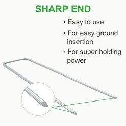 GROWNEER 100 Packs 6 Inch Heavy Duty 11 Gauge Galvanized Steel Garden Stakes Staples Securing Pegs For Securing Weed… 9 GROWNEER 100 Packs 6 Inch Heavy Duty 11 Gauge Galvanized Steel Garden Stakes Staples Securing Pegs For Securing Weed… -Garden Supply Store 41yWmKwjT7L