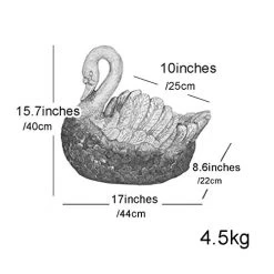 Blue Swan Shape Large Plant Pot Hand Cast Stone Embossed Flower Garden Ornament Heavy Flower Planter Basket Decor… -Garden Supply Store 41z2rz2BcfBL