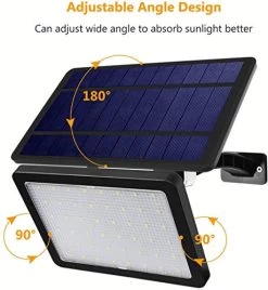 1000 Lumens 48 LED Solar Lights Outdoor IP65 Waterproof JACKYLED Solar Powered Porch Lights With Extension Cord, Wall… -Garden Supply Store 51 sS2BOrawL