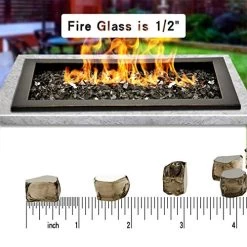 Onlyfire Reflective Fire Glass For Natural Or Propane Fire Pit, Fireplace, Or Gas Log Sets, 10-Pound, 1/2-Inch, Light… -Garden Supply Store 51 tYa5nI8L
