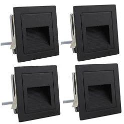 LukLoy 86mm Waterproof Recessed Step Lights, 3W 85-220V 3200K LED Stairs Step Night Light Footlights Indoor/Outdoor WallâŠ