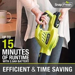 Cordless Leaf Blower – SnapFresh 20V Cordless Leaf Blower With 2.0Ah Battery & Charger, 130 MPH 140CFM Electric Leaf… -Garden Supply Store 510xVzMvyL