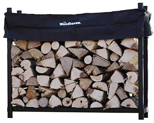 Woodhaven 60WRC 5 Foot Woodhaven Firewood Storage Rack With Standard Cover 1 Woodhaven 60WRC 5 Foot Woodhaven Firewood Storage Rack With Standard Cover