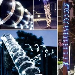XUNATA Outdoor Solar String Lights, 23FT Solar Rope Lights, 8 Modes 50 LED Outdoor Lighting Rope, Waterproof Copper Wire… -Garden Supply Store 511CgXdbmnL