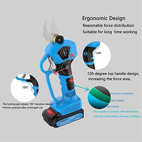 KOMOK Electric Pruning Shears Cordless Scissors,Power Hedge Trimmer Secateurs With 2 Rechargeable 2000mAh Batteries Tree… 2 KOMOK Electric Pruning Shears Cordless Scissors,Power Hedge Trimmer Secateurs With 2 Rechargeable 2000mAh Batteries Tree… - Image 2