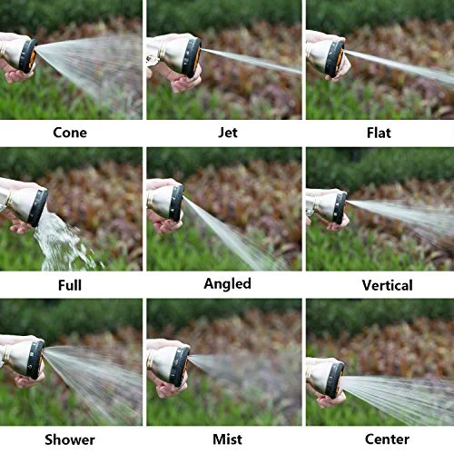 AltraTech Metal Garden Hose Nozzle Heavy Duty Spray Gun 2 Mixed Pack Metal Sprayer 9 Patterns Brass For Car Washing… 5 AltraTech Metal Garden Hose Nozzle Heavy Duty Spray Gun 2 Mixed Pack Metal Sprayer 9 Patterns Brass For Car Washing… - Image 5