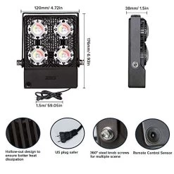 SANSI Super Bright Led Flood Light 300W Equivalent 3000LM, RGBW Outdoor Color Changing With Ceramic Tech,30W,16 Colors 4… 12 SANSI Super Bright Led Flood Light 300W Equivalent 3000LM, RGBW Outdoor Color Changing With Ceramic Tech,30W,16 Colors 4… -Garden Supply Store 511xQSJ52BsL