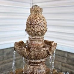 Sunnydaze Pineapple Large Outdoor Water Fountain – 4-Tier Waterfall Fountain & Backyard Water Feature For Patio, Yard… -Garden Supply Store 5124j7nzDHL