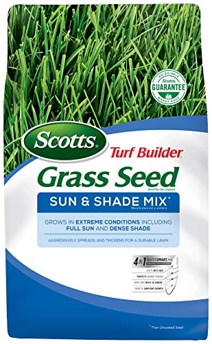 Scotts Turf Builder Grass Seed Sun And Shade Mix, 3 Lb. – Grows In Extreme Conditions Including Full Sun And Dense Shade… 1 Scotts Turf Builder Grass Seed Sun And Shade Mix, 3 Lb. – Grows In Extreme Conditions Including Full Sun And Dense Shade…
