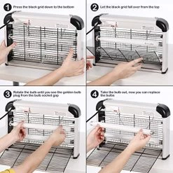 Spica Insect Killer Bug Zapper Indoor, 20W Electronic, Mosquito, Fly, Moths, Wasp, Pest Killer -Garden Supply Store 512BPHLb6K4L