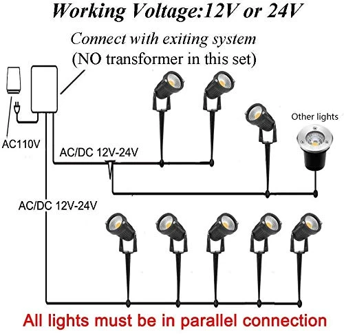 ZUCKEO 5W Outdoor Spotlight LED Landscape Lights 12V 24V Garden Lights With Spike Stand Low Voltage Lighting Waterproof… 5 ZUCKEO 5W Outdoor Spotlight LED Landscape Lights 12V 24V Garden Lights With Spike Stand Low Voltage Lighting Waterproof… - Image 5