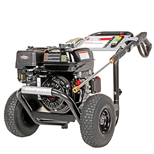 SIMPSON Cleaning PS3228 PowerShot 3300 PSI Gas Pressure Washer, 2.5 GPM, Honda GX200 Engine, Includes Spray Gun And… 1 SIMPSON Cleaning PS3228 PowerShot 3300 PSI Gas Pressure Washer, 2.5 GPM, Honda GX200 Engine, Includes Spray Gun And…