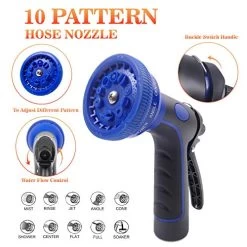 Expandable Garden Hose Flexible Water Hose With 10 Function Spray Nozzle, Durable 4-Layers Latex With 3/4″ Solid Brass Connectors, Lightweight Expanding Hose For Watering And Washing(50 FT) -Garden Supply Store 512y6Ijc1TL