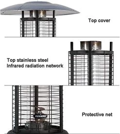Patio Heaters Standup Patio Heater Foldingf Save Space Propane Radiant Portable Heater Outdoor Patio Heater Carbon… -Garden Supply Store 513HsEErObL