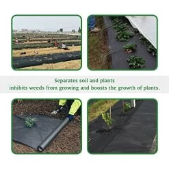 Becko Garden Weed Barrier Landscape Fabric, 80g Heavy Duty Foldable Horticultural Pad For Raised Bed, Ground Cover, Soil… -Garden Supply Store 513Uz14d2BwL