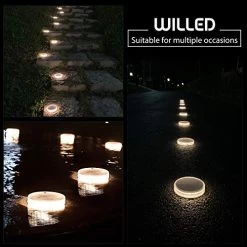 WILLED Solar Step Lights Outdoor, Warm White Solar Deck Lights IP65 Waterproof, Solar Powered Step Lights For Stairs… 10 WILLED Solar Step Lights Outdoor, Warm White Solar Deck Lights IP65 Waterproof, Solar Powered Step Lights For Stairs… -Garden Supply Store 513k0dwtYWL