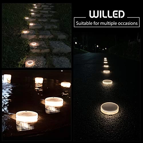 WILLED Solar Step Lights Outdoor, Warm White Solar Deck Lights IP65 Waterproof, Solar Powered Step Lights For Stairs… 5 WILLED Solar Step Lights Outdoor, Warm White Solar Deck Lights IP65 Waterproof, Solar Powered Step Lights For Stairs… - Image 5