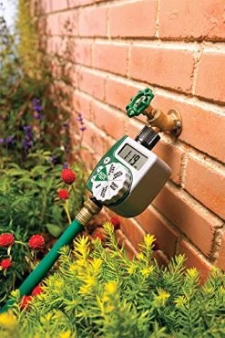 Orbit 61014 Garden Box Drip Watering Hose Faucet Timer Sprinkler Kit, Green, Gray -Garden Supply Store 514Yqp3xQxL