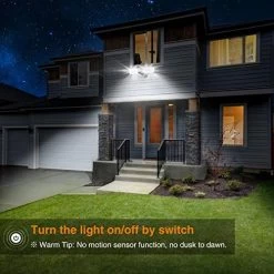 LEPOWER 3000LM LED Flood Light Outdoor, Switch Controlled LED Security Light, 28W Exterior Lights With 2 Adjustable… -Garden Supply Store 5153N7j8jqL