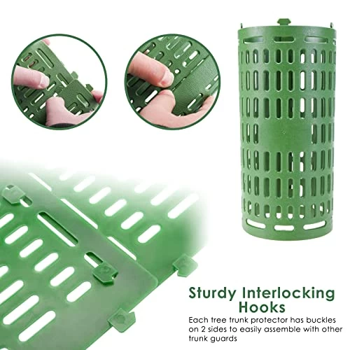SanSanYa 15″ X 10″ Tree Trunk Protectors Expandable Tree Trunk Guards Protectors With Zip Ties Interlocking Vertical & Horizontal Stacking Tree Bark Protector Tree Guard (Green, 6) 5 SanSanYa 15″ X 10″ Tree Trunk Protectors Expandable Tree Trunk Guards Protectors With Zip Ties Interlocking Vertical & Horizontal Stacking Tree Bark Protector Tree Guard (Green, 6) - Image 5