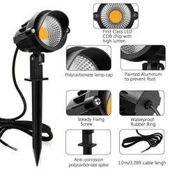 MEIKEE 7W LED Landscape Lights 12V 24V IP66 Waterproof Wall Lights 2-in-1 Outdoor Low Voltage Warm White Garden Lights… -Garden Supply Store 515mj82BJrL