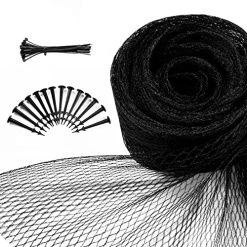 PatioGem Pond Netting, 4 Sizes, 7’ X 10’ Pond Netting For Koi Ponds, Durable & Sturdy Pond Net To Catch Leaves & Debris, Herons, Raccoons, Cats & Predators, Accessories Included (3/8” Mesh)