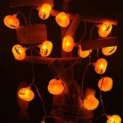 Halloween String Lights, LED Pumpkin Lights – 3D Halloween Decoration Lights, Battert Operated String Lights For Indoor… -Garden Supply Store 516QVR6832L