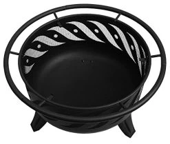 Landmann 23172 Patio Lights Firewave Firepit, Black -Garden Supply Store 516RLZoDC2BL