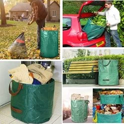 3Pack 72Gallons Collapsible Garden Waste Bags, Self-Standing And Reusable Leaf Bag -Garden Supply Store 516lg17TXL