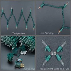 UL Certified 66 Feet 200 Count Clear Christmas String Lights, Pack Of 2 Sets 33 Ft 100 Count Commercial Grade Lights Set… -Garden Supply Store 516pwsxlluL