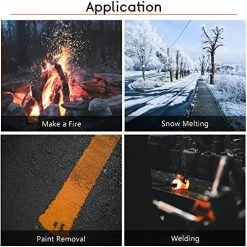 DASBET Propane Torch Weed Burner With Push Button Igniter And 9.8 Ft Hose | High Output 500,000 BTU, Heavy Duty Weed Torch Wand For Ice Snow Melter, Roofing, Roads -Garden Supply Store 517KliymXwL