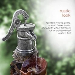 Alpine Old Fashion Pump Barrel Rustic Fountain, 24 Inch Tall -Garden Supply Store 517LPPZTQqL