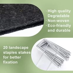 20.5 Inch Non-Woven Tree Mulch Ring, Thickened Tree Protector Mat, Plant Cover With 20 Staples Stakes, Round Anti Grass Gardening Landscaping Fabric Cover For Weed Control Root Protection (6 Pack ) -Garden Supply Store 517R1gas1cL