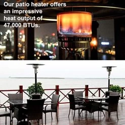 Patio Heater Tall Hammered Finish Garden Outdoor Heater Propane Standing LP Gas Steel W/Accessories -Garden Supply Store 517Ug1UlPsL