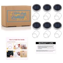 Solar Mason Jar Lights, BizoeRade Solar Powered 20 LED Fairy Firefly String Lights(6 Lid Lights And 6 Hangers Included… -Garden Supply Store 517Xl7sQgWL