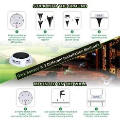 Solar Deck Lights,MOWASS Outdoor RGB Step Lights For Swimming Pool,Garden,Fence, Patio, Deck, Or Walkway (4PCS) -Garden Supply Store 517orSAZNnL