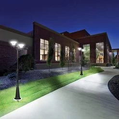 120W Solar Lamp Post Light Outdoor, 86″ Solar Powered Street Lights With 2-Head,Outdoor Solar Light For Front/Back Door, Street, Garden(with Pole) -Garden Supply Store 517qXA0MFzL