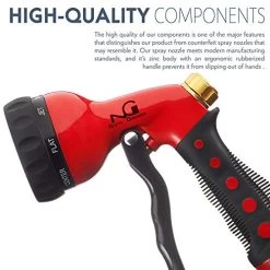 Nifty Grower Heavy-Duty Metal Garden Hose Nozzle – Water Hose Nozzle With 8 Adjustable Watering Patterns -Garden Supply Store 5191bz9iB4L
