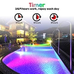 Pond Lights ,Submersible Lamp [6.5Meters,Set Of 4] IP68 Underwater Aquarium Spot Light 48-LED Multi-Color With Timer… -Garden Supply Store 5193RIjO8zL