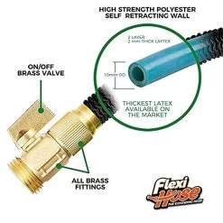 Flexi Hose With 8 Function Nozzle Expandable Garden Hose, Lightweight & No-Kink Flexible Garden Hose, 3/4 Inch Solid… -Garden Supply Store 519GhxwrO3L
