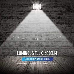 Led Flood Light Outdoor,60W Super Bright 6000LM Work Light With Plug,6000K Daylight White,IP66 Waterproof Outdoor… -Garden Supply Store 519NF1qBmgL