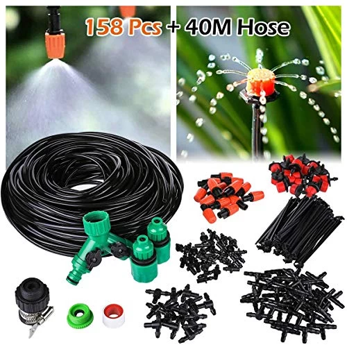 Drip Irrigation Kit, 132ft/40M Garden Drip Irrigation System, 164PCS Adjustable Automatic Micro Watering System, 1/4… 2 Drip Irrigation Kit, 132ft/40M Garden Drip Irrigation System, 164PCS Adjustable Automatic Micro Watering System, 1/4… - Image 2